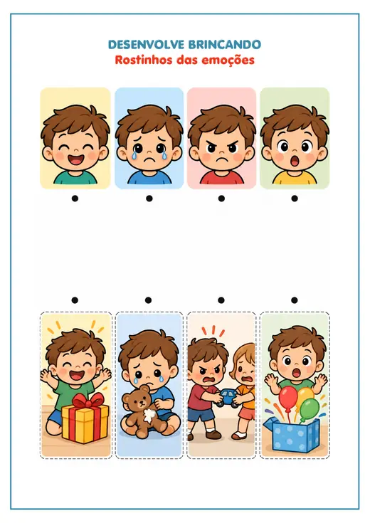 Atividade Rostinhos das emoções